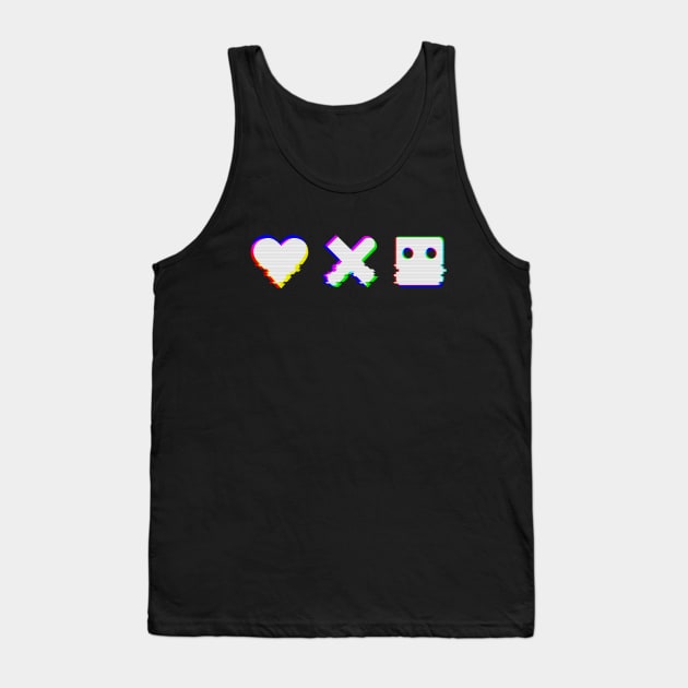 Love Death Robots Inspired Digital Glitch Horizontal Tank Top by teresacold